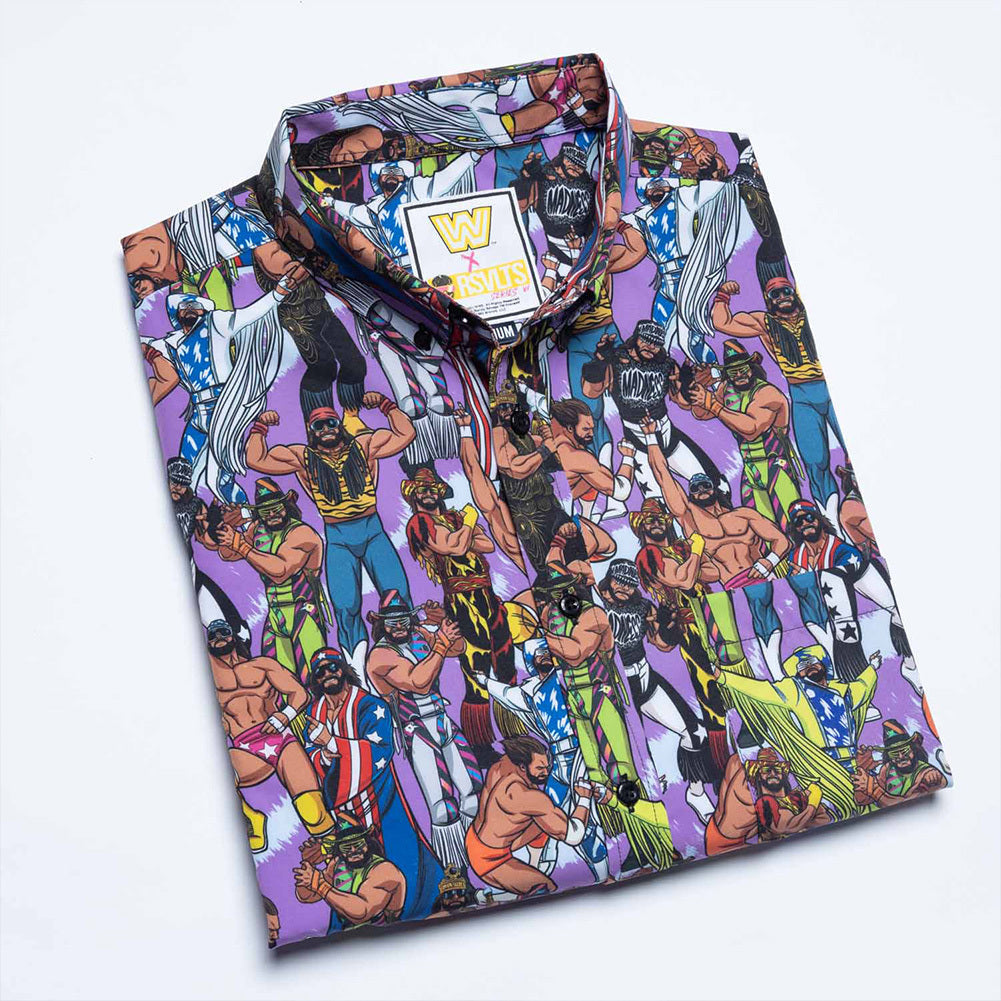 Macho Man Randy Savage "Mashup" RSVLTS Button Down Shirt