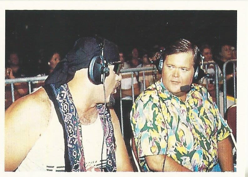 WCW Euroflash 1992 Sticker Jim Ross and Jesse Ventura #159