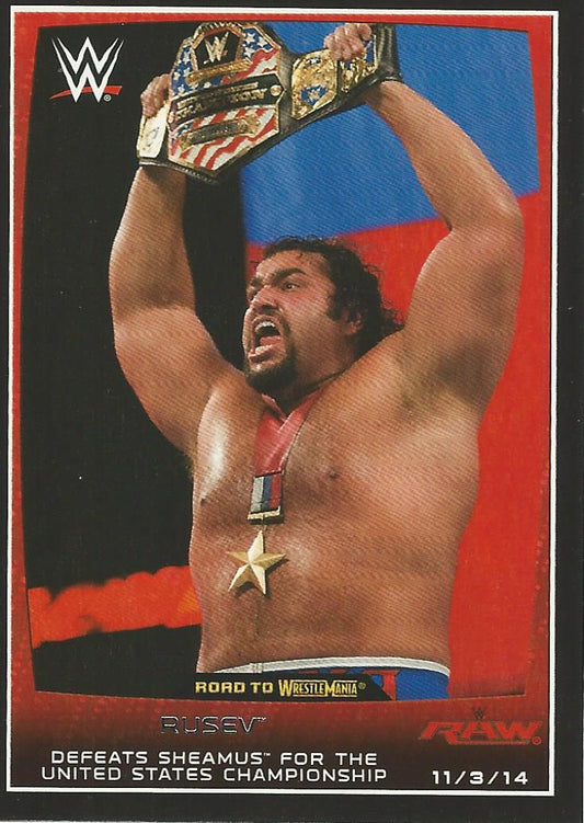 WWE Topps Road to Wrestlemania 2015 Rusev #59