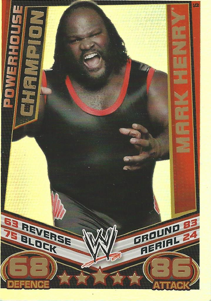 WWE Topps Slam Attax Rebellion 2012 Mark Henry Champion #15