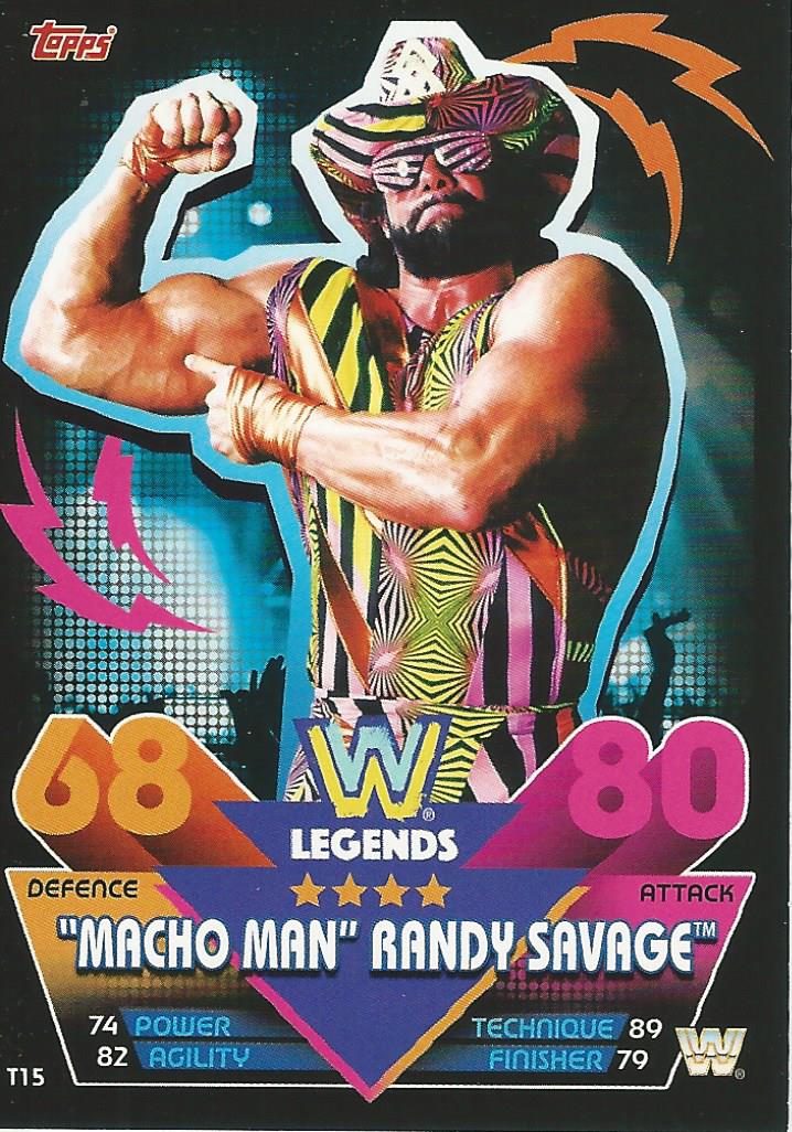 WWE Topps Slam Attax Reloaded 2020 Macho Man Randy Savage T15 trading card PW Catalog