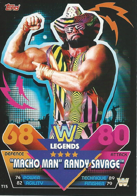 WWE Topps Slam Attax Reloaded 2020 Macho Man Randy Savage T15 trading card PW Catalog