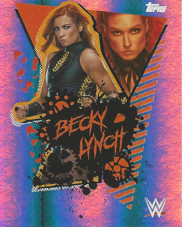WWE Topps Road to Wrestlemania Stickers 2021 Becky Lynch #15