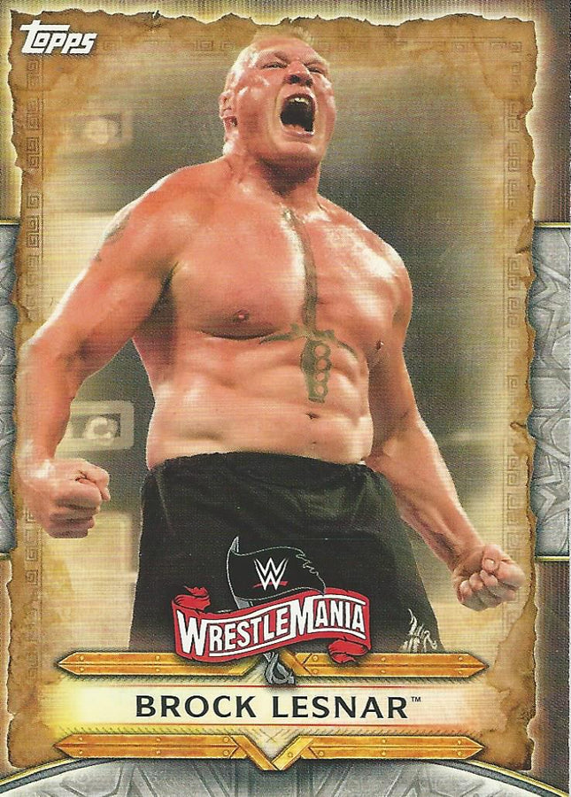 WWE Topps Road to Wrestlemania 2020 Brock Lesnar WM-15 trading card PW Catalog