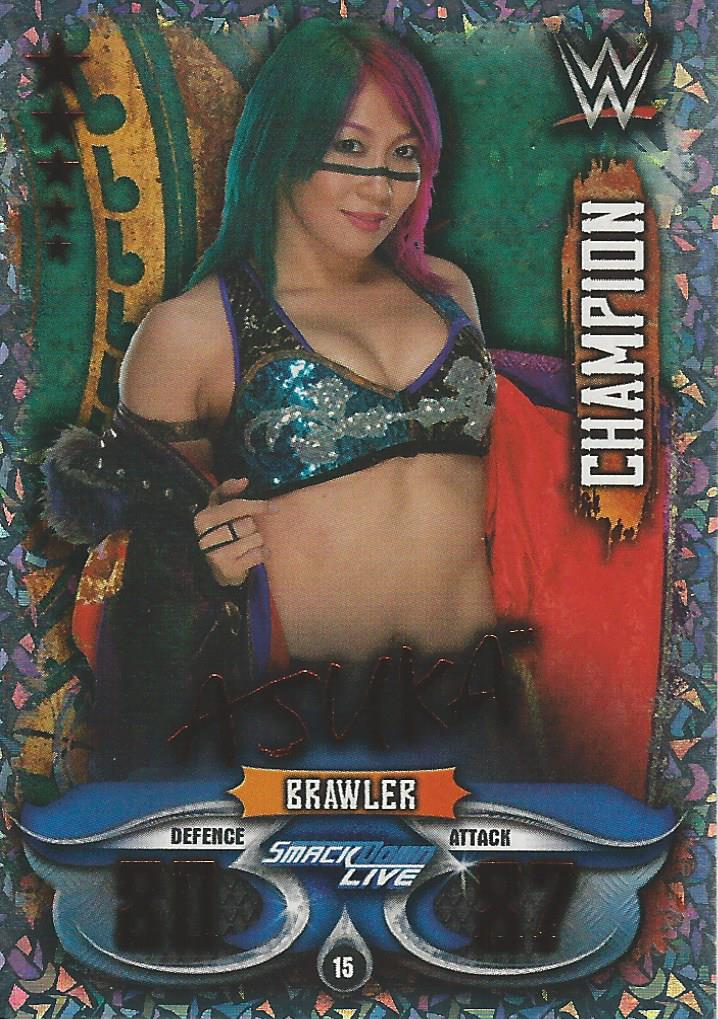 WWE Topps Slam Attax Live 2018 Asuka Champion #15