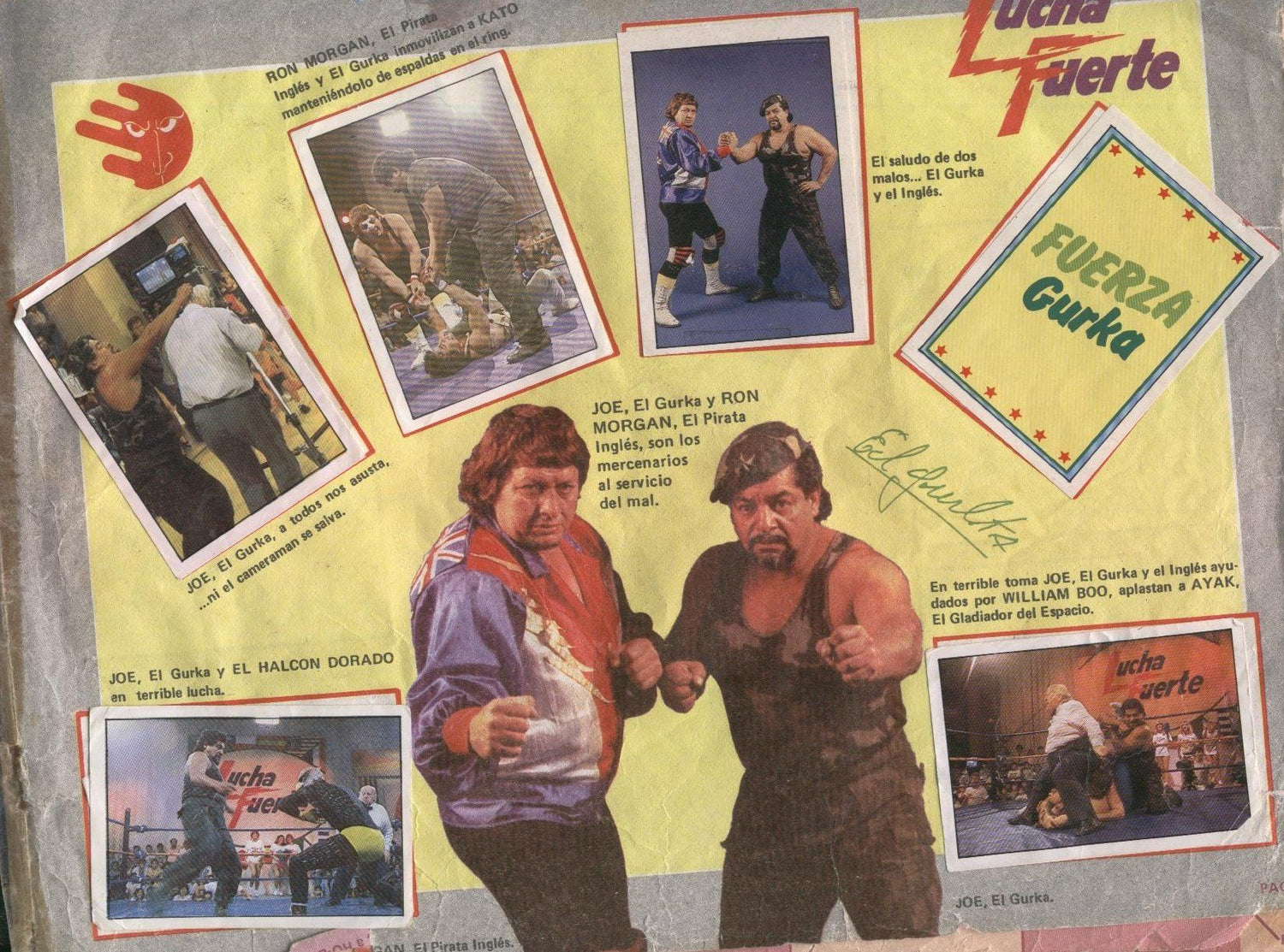 Lucha Fuerte Stickers Album From Argentina 1988 Stickers Album PW Catalog