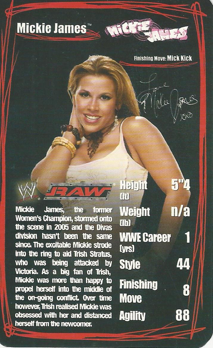 WWE Top Trumps 2006 Superstars 2 Mickie James trading card PW Catalog