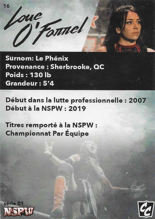 Loue O’farrell trading card PW Catalog