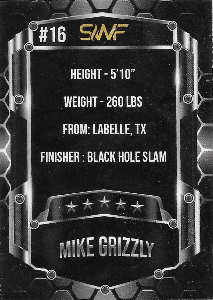 Mike Grizzly trading card PW Catalog