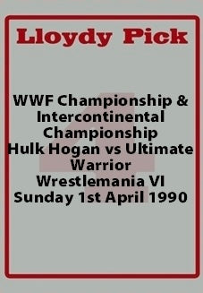 Ultimate Warrior vs Hulk Hogan