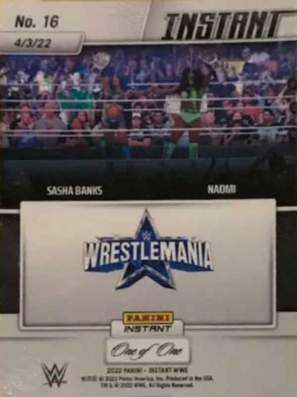 Sasha Banks / Naomi – Banks and Naomi Become WWE Women’s TAG Champions trading card PW Catalog