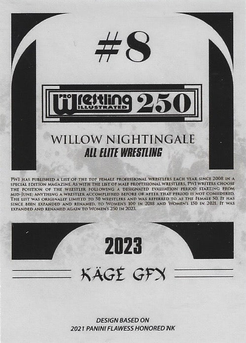 Willow Nightingale trading card PW Catalog