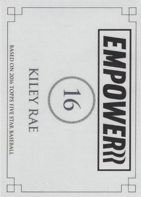 Kiley RAE trading card PW Catalog