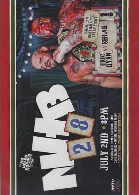 NHB28 – American Deathmatch Title Fight: Eric Ryan vs Shlak trading card PW Catalog