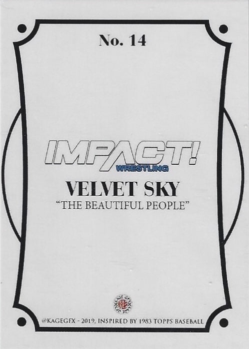 Velvet SKY “the Beautiful People” trading card PW Catalog