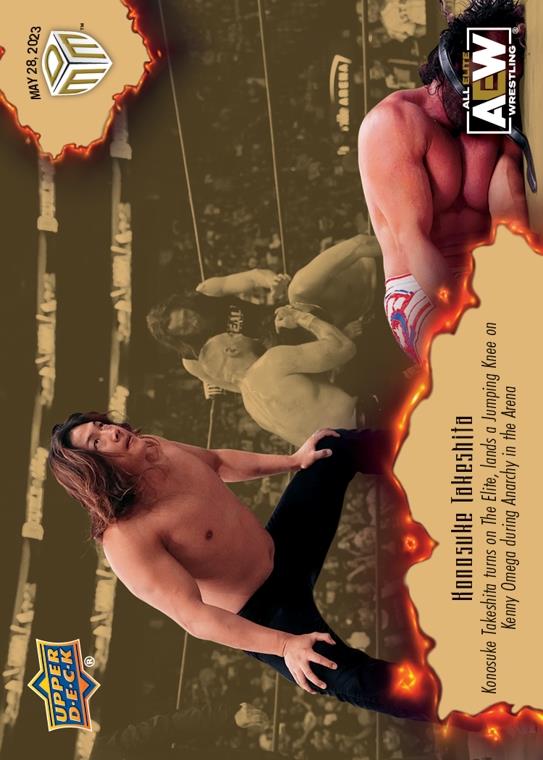 Konosuke Takeshita – Konosuke Takeshita Turns on the Elite, Lands a Jumping Knee on Kenny Omega During Anarchy in the Arena