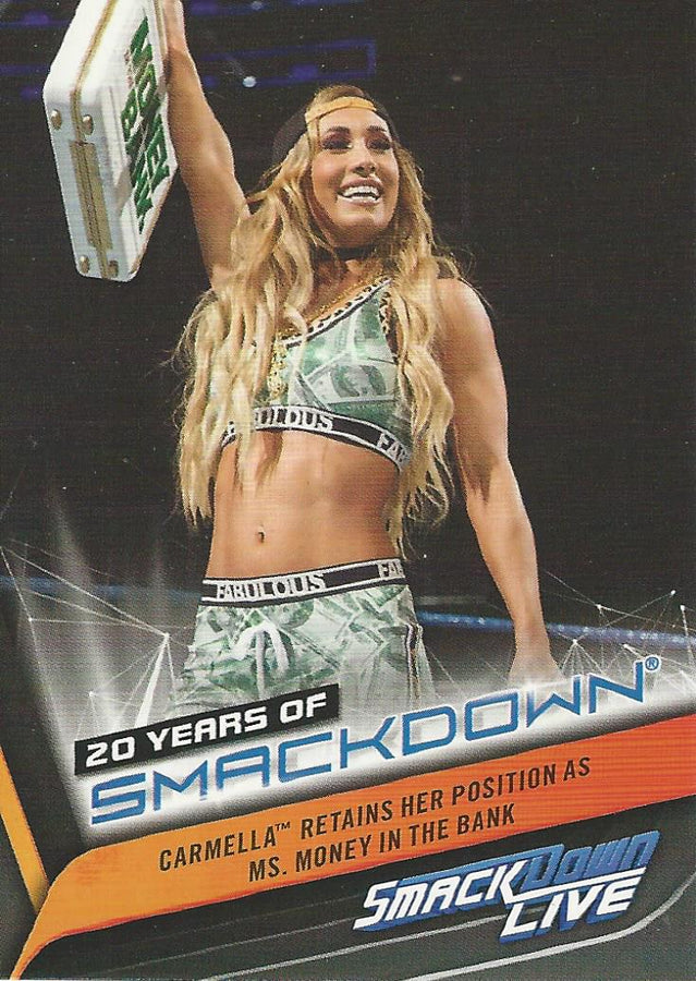 WWE Topps Smackdown 2019 Carmella SD-40 trading card PW Catalog