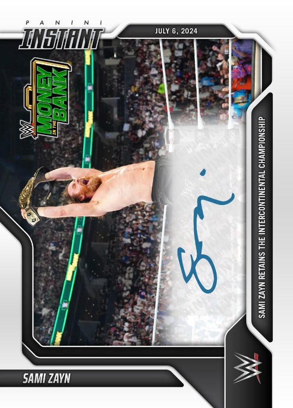 Sami Zayn – Sami Zayn Retains the Intercontinental Championship trading card PW Catalog