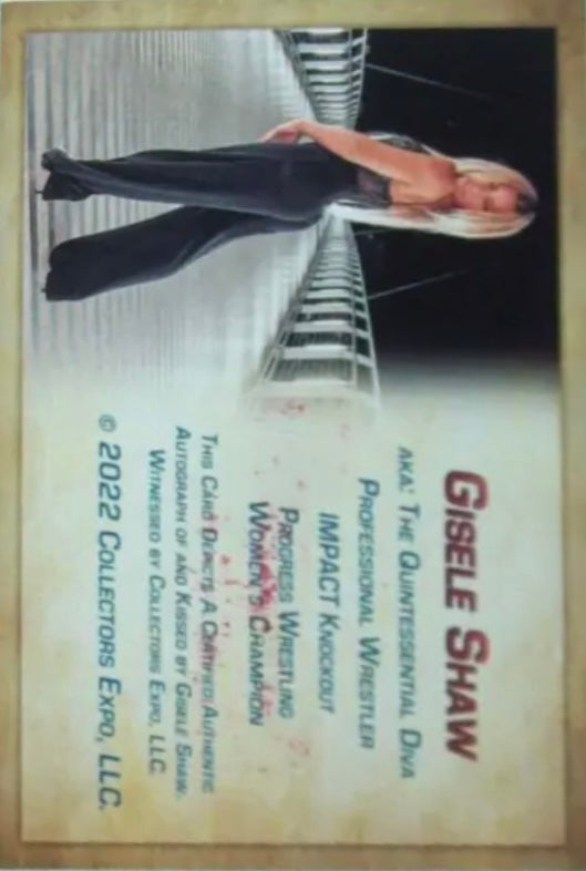 Gisele Shaw trading card PW Catalog