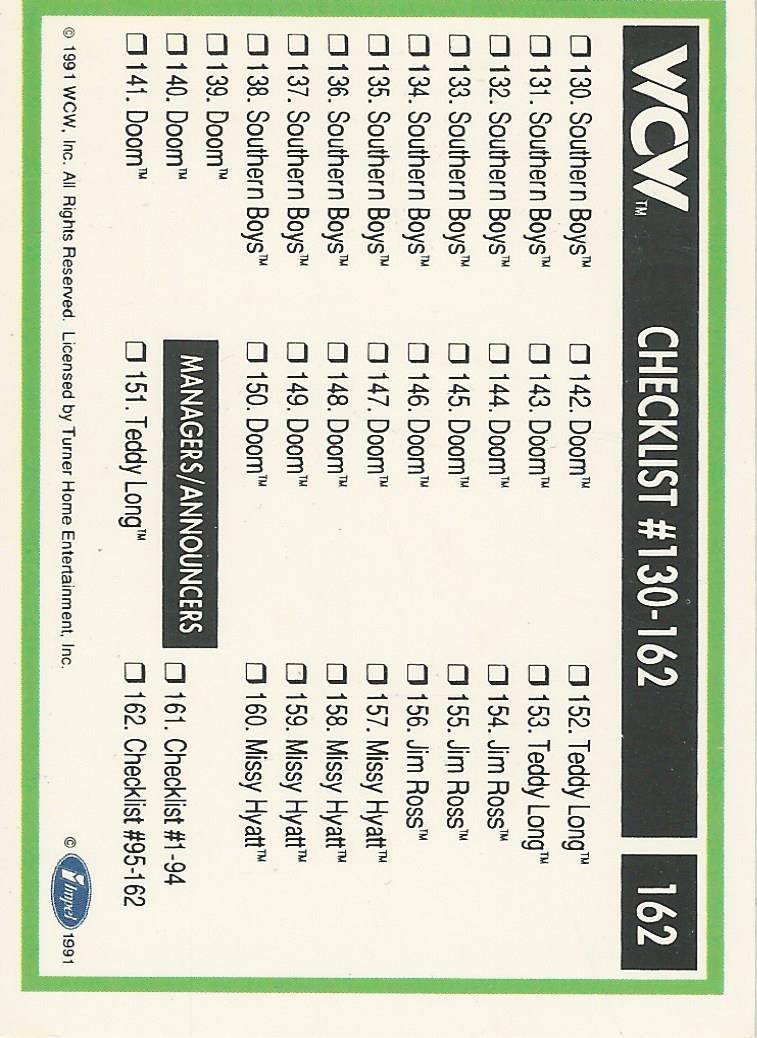 WCW Impel 1991 Checklist Part 2 #162