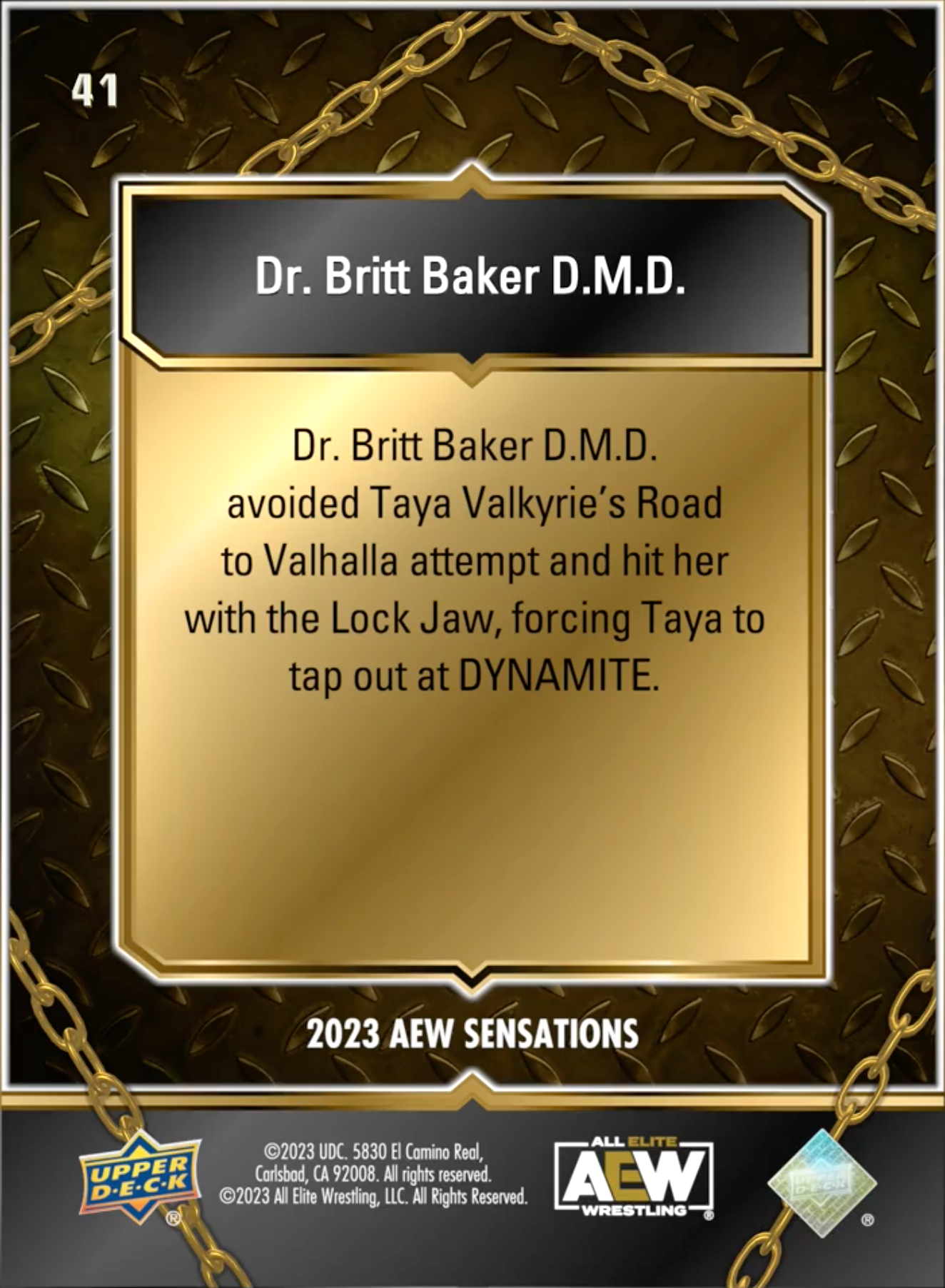7/26/23 – DR. Britt Baker D.M.D. – DR. Britt Baker D.M.D. Forces Taya Valkyrie to TAP Out