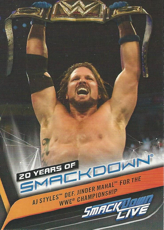 WWE Topps Smackdown 2019 AJ Styles SD-43 trading card PW Catalog