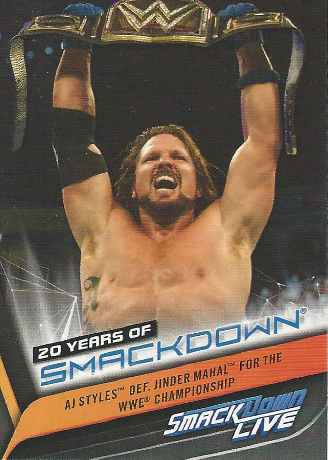 WWE Topps Smackdown 2019 AJ Styles SD-43 trading card PW Catalog