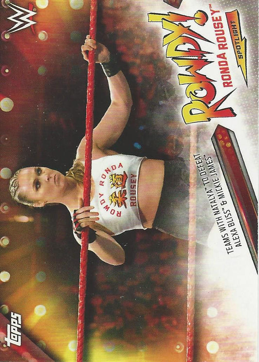 WWE Topps Summerslam 2019 Ronda Rousey Tribute 23/40 trading card PW Catalog