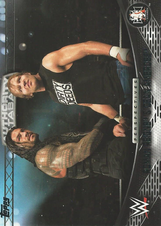 WWE Topps 2016 Roman Reigns and Dean Ambrose 13A trading card PW Catalog