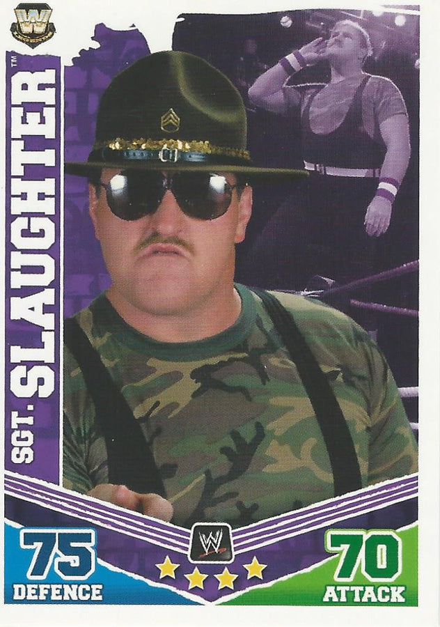 WWE Topps Slam Attax Mayhem 2010 Sgt Slaughter #163