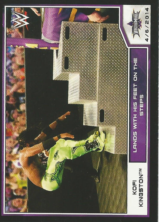 WWE Topps Road to Wrestlemania 2014 Kofi Kingston #104