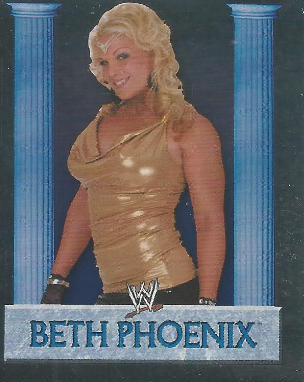 WWE Merlin Heros 2008 Stickers Beth Phoenix Foil #164