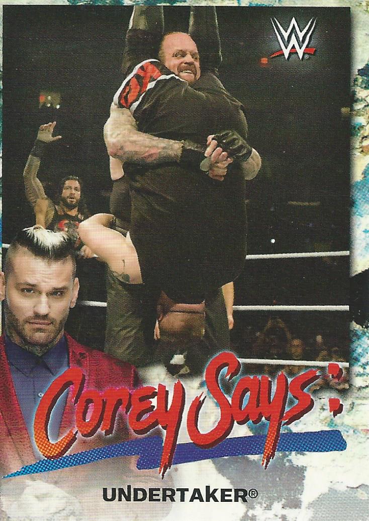 WWE Topps Smackdown 2019 Undertaker CG-19 trading card PW Catalog