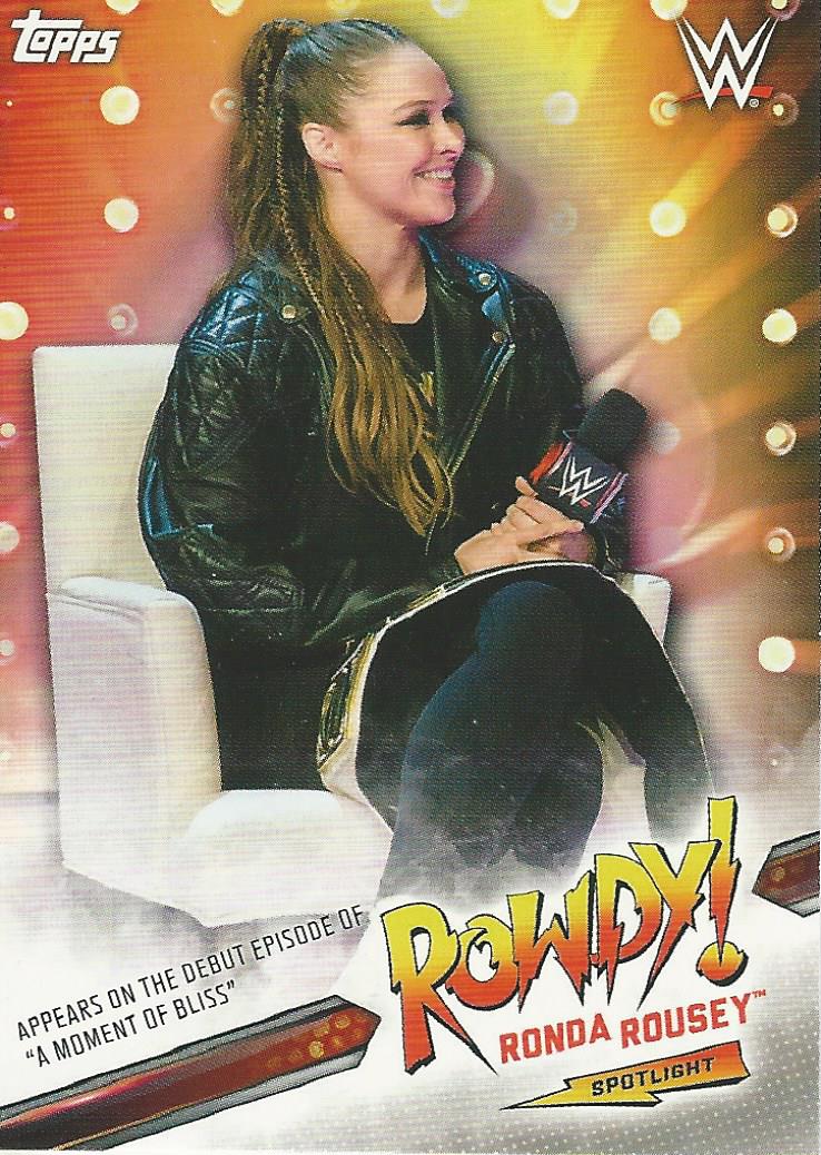 WWE Topps Smackdown 2019 Ronda Rousey 35 of 40 trading card PW Catalog