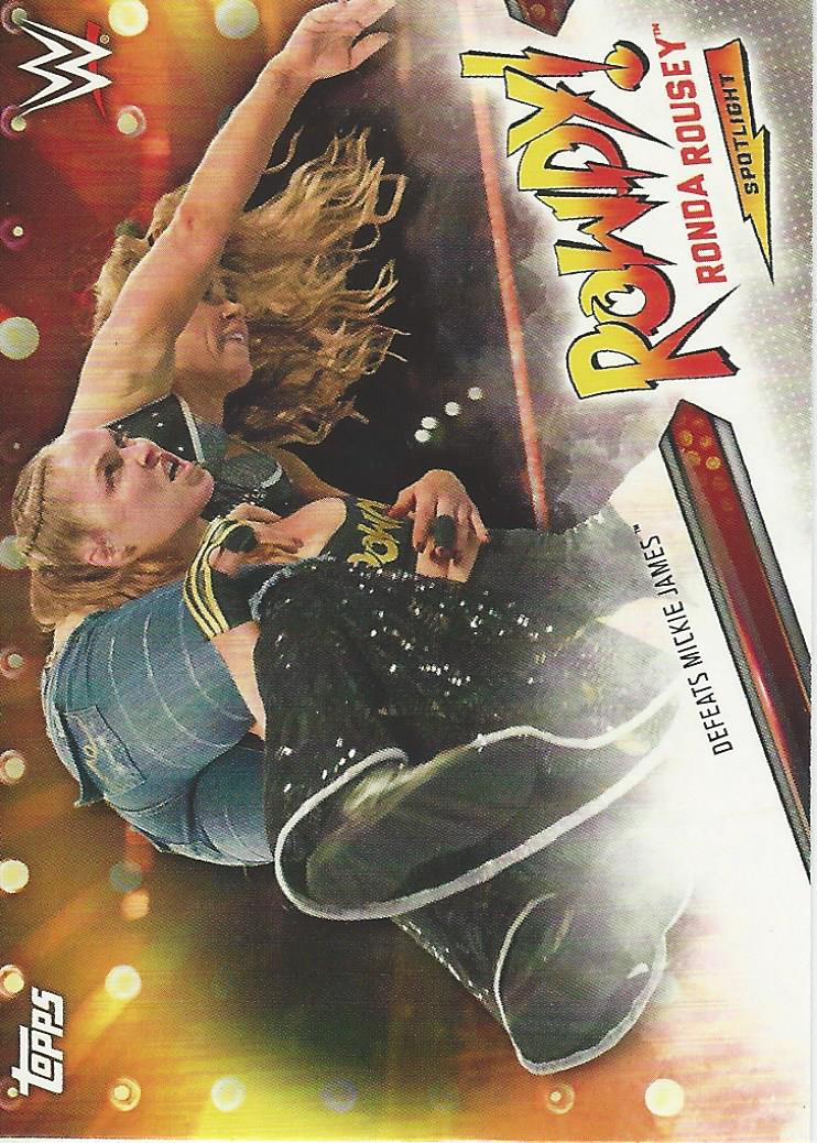 WWE Topps Summerslam 2019 Ronda Rousey Tribute 28/40 trading card PW Catalog
