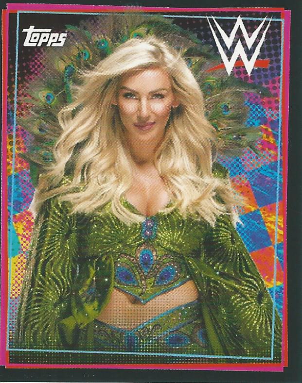 WWE Topps Road to Wrestlemania Stickers 2021 Charlotte Flair #166