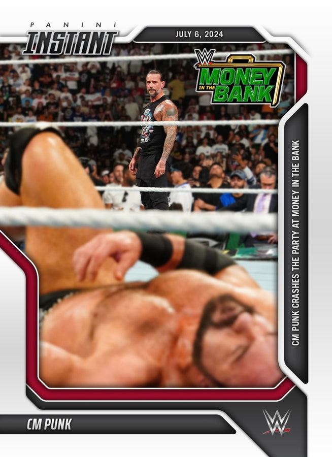 CM Punk – CM Punk Crashes the Party at Money in the Bank trading card PW Catalog