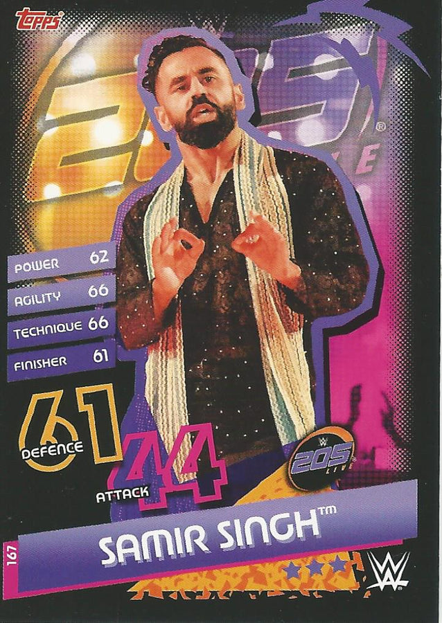WWE Topps Slam Attax Reloaded 2020 Samir Singh #167