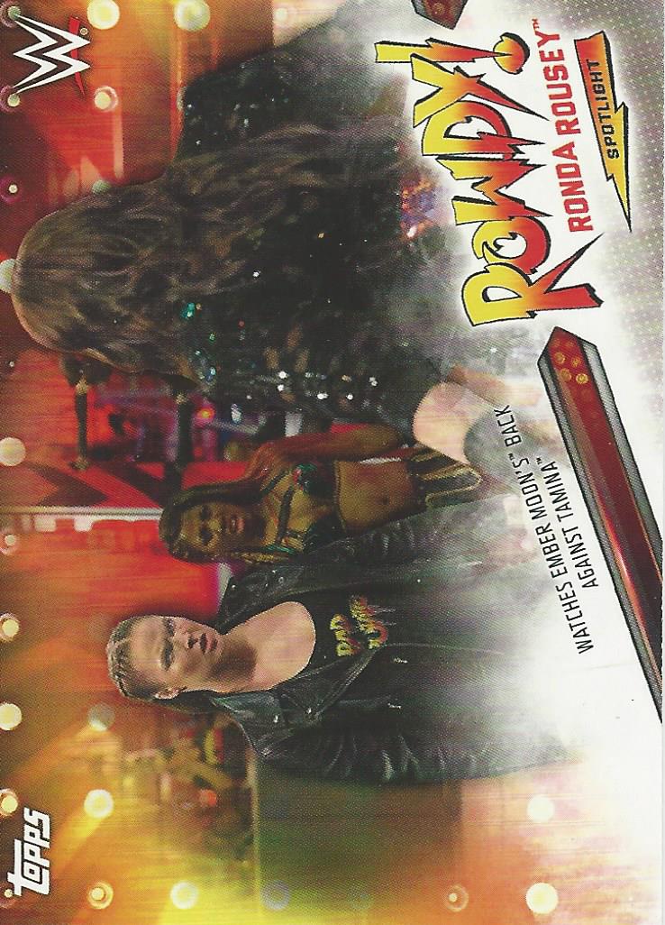 WWE Topps Summerslam 2019 Ronda Rousey Tribute 30/40 trading card PW Catalog