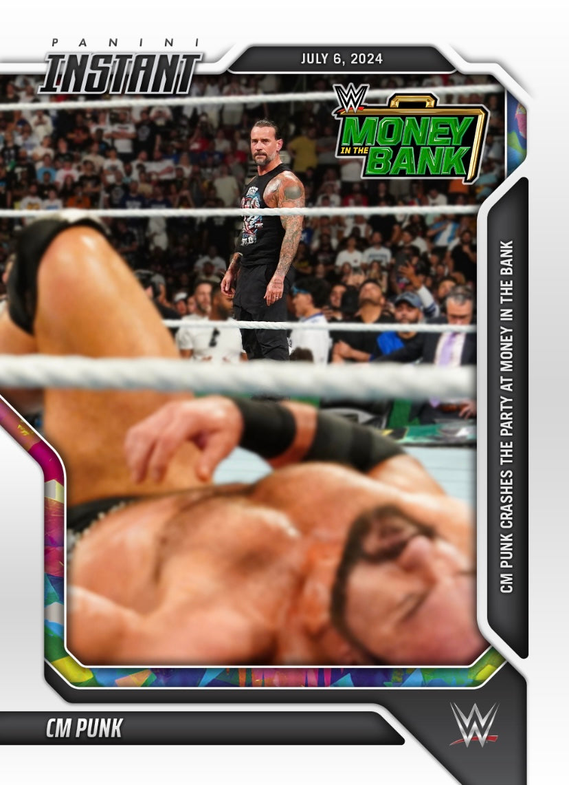 CM Punk – CM Punk Crashes the Party at Money in the Bank trading card PW Catalog