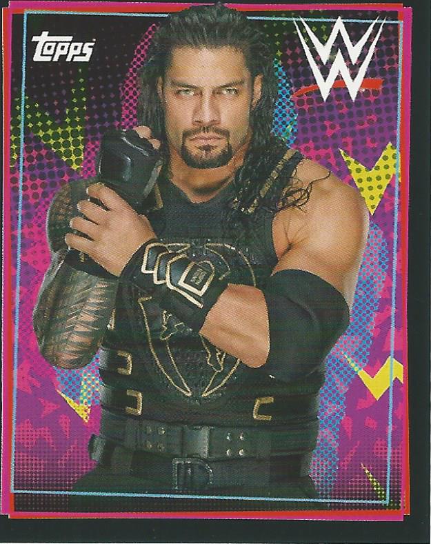 WWE Topps Road to Wrestlemania Stickers 2021 Roman Reigns #168