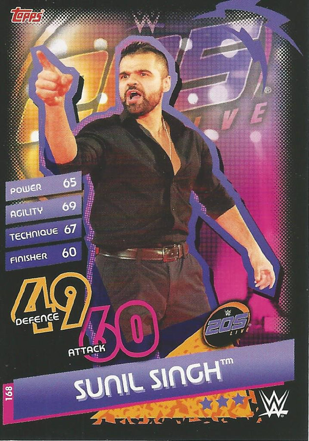 WWE Topps Slam Attax Reloaded 2020 Sunil Singh #168