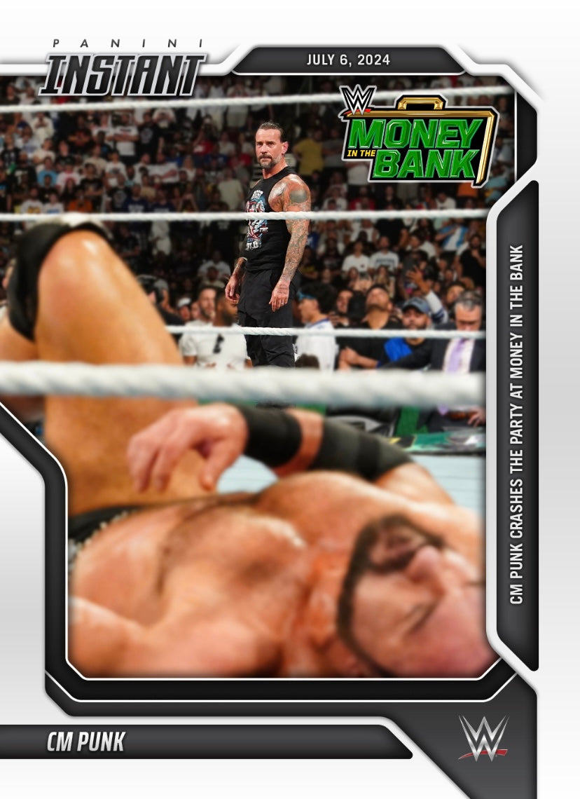 CM Punk – CM Punk Crashes the Party at Money in the Bank trading card PW Catalog