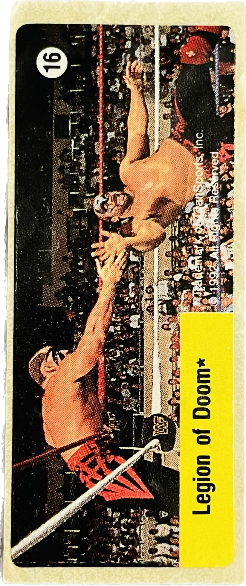 WWF Dunkin Bubble Gum Stickers (1992) No. 16 Legion of Doom PW Catalog