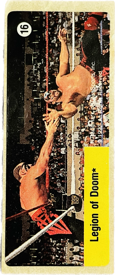 WWF Dunkin Bubble Gum Stickers (1992) No. 16 Legion of Doom PW Catalog