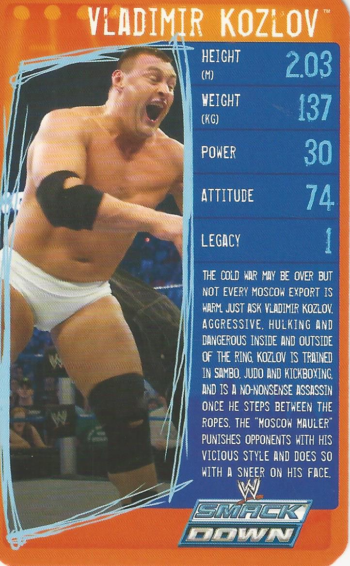 WWE Top Trumps Specials 2009 Vladimir Kozlov trading card PW Catalog