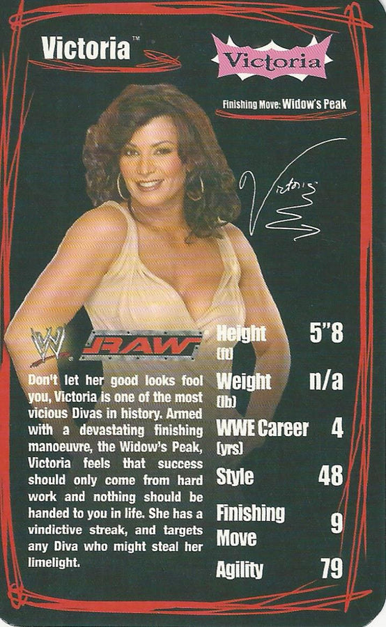 WWE Top Trumps 2006 Superstars 2 Victoria trading card PW Catalog
