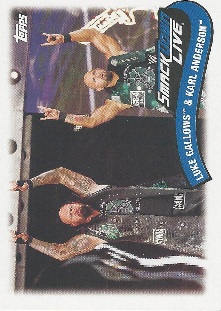WWE Topps Heritage 2018 Luke Gallows and Karl Anderson TT-5 trading card PW Catalog