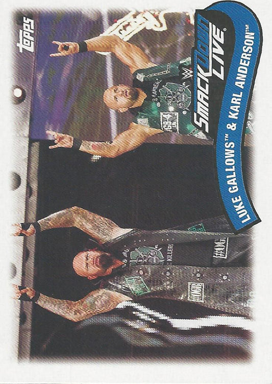 WWE Topps Heritage 2018 Luke Gallows and Karl Anderson TT-5 trading card PW Catalog