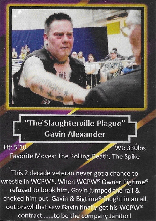 “The Slaughterville Plague” Gavin Alexander trading card PW Catalog